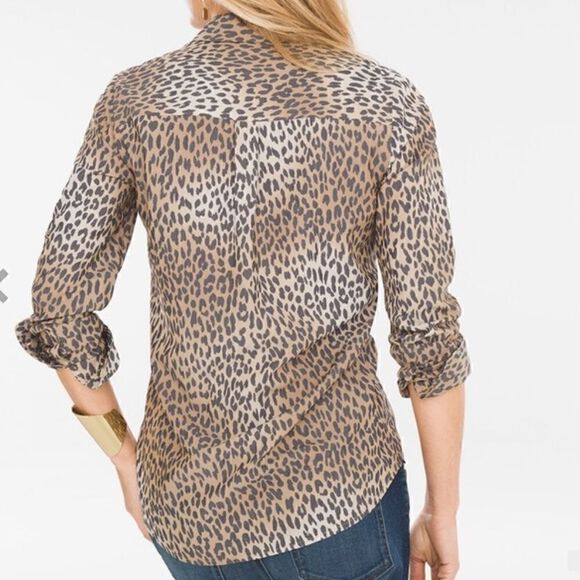 Chico’s Super Soft Animal Print Shirt Size Small - Picture 11 of 12
